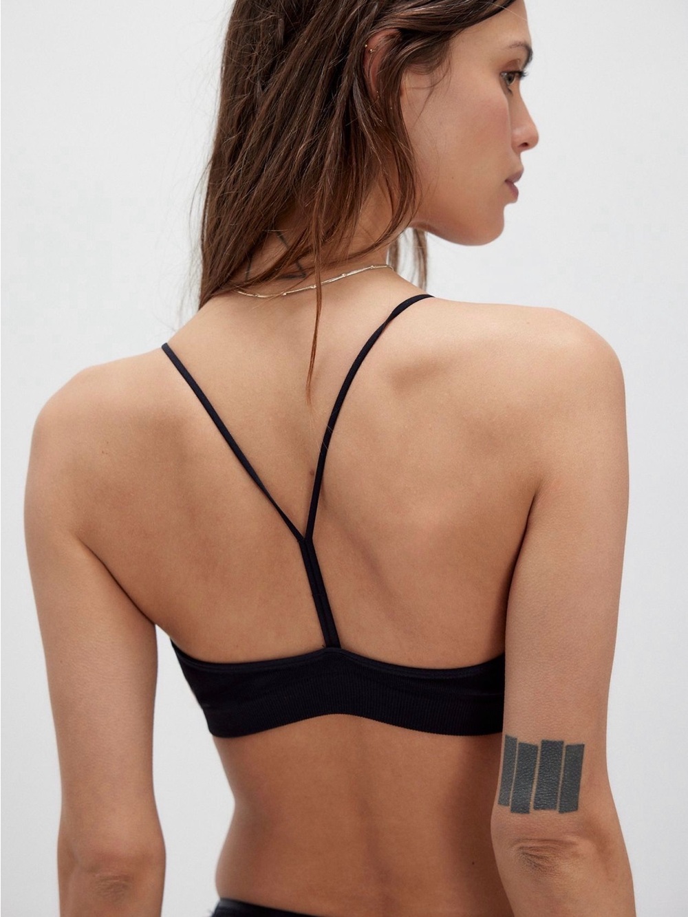 Free People Barely There T Back Bralette. Adventurer Army Green. XS/S - Picture 4 of 6